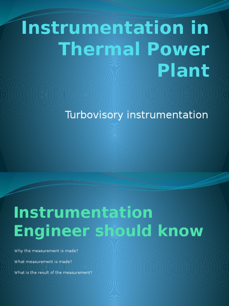 Turbine Instrumentation in Power Plants | PDF