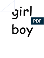 Boy-Girl Flash Cards