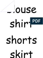 Clothes Flashcard Words (1)