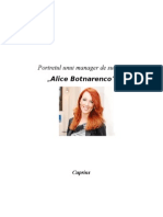 Portretul Unui Manager de Succes Alice Boltnarenco