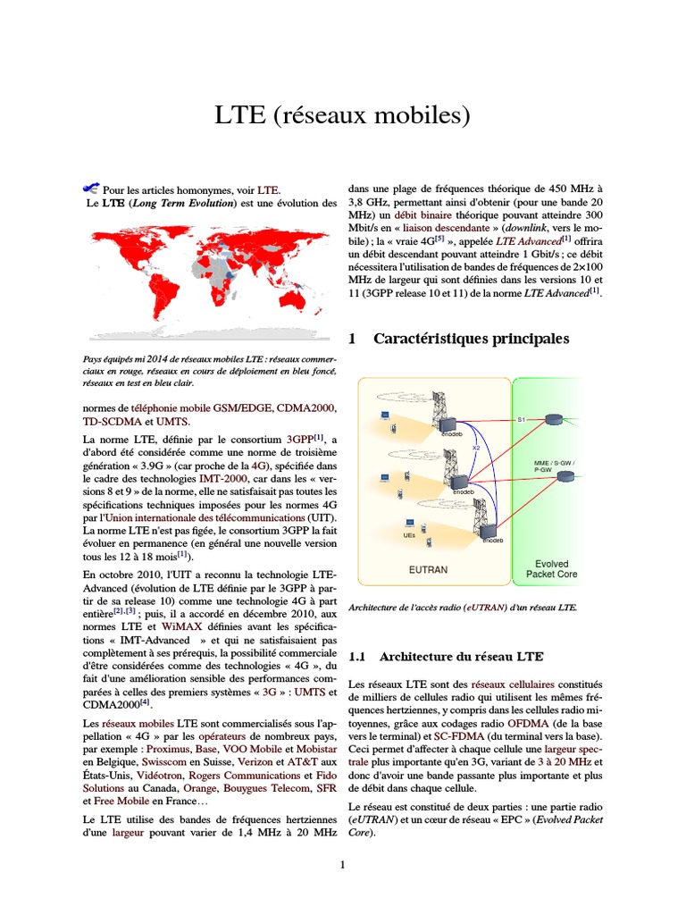 LTE (Réseaux Mobiles) | PDF | LTE (Télécommunication) | 4G