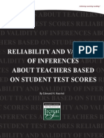 Reliability and Validity of Inferences About Teachers Based on Student Test Scores - Edward H. Haertel