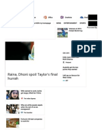 Raina, Dhoni Spoil Taylor's Final Hurrah: Powered by