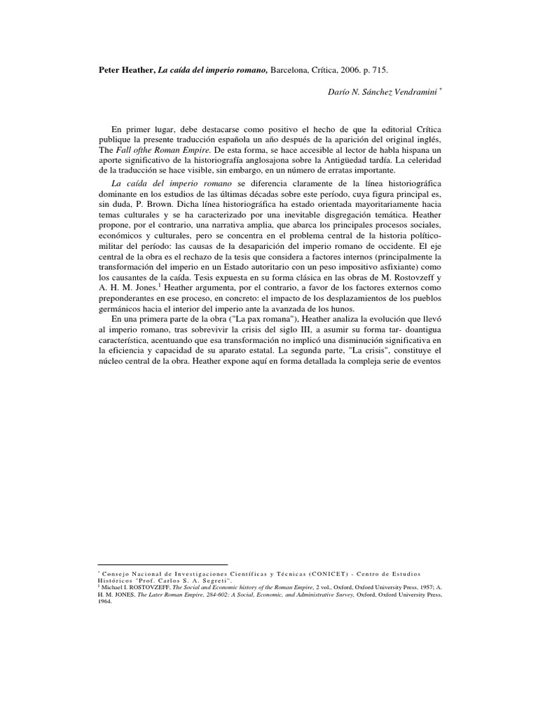Peter Heather La Caida Del Imperio Romano Pdf