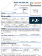 Digital Certificate For Individual - Application Form