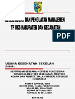Keterpaduan Dan Penguatan Manajemen TP Uks Kabupaten Dan Kecamatan