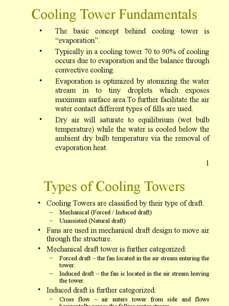 Cooling Tower Fundamentals.ppt Concrete Evaporation