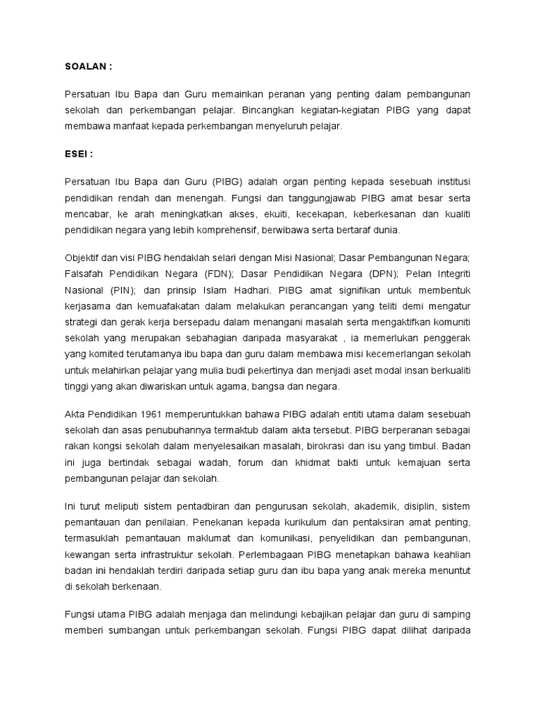 Persatuan Ibu Bapa Dan Guru  PDF
