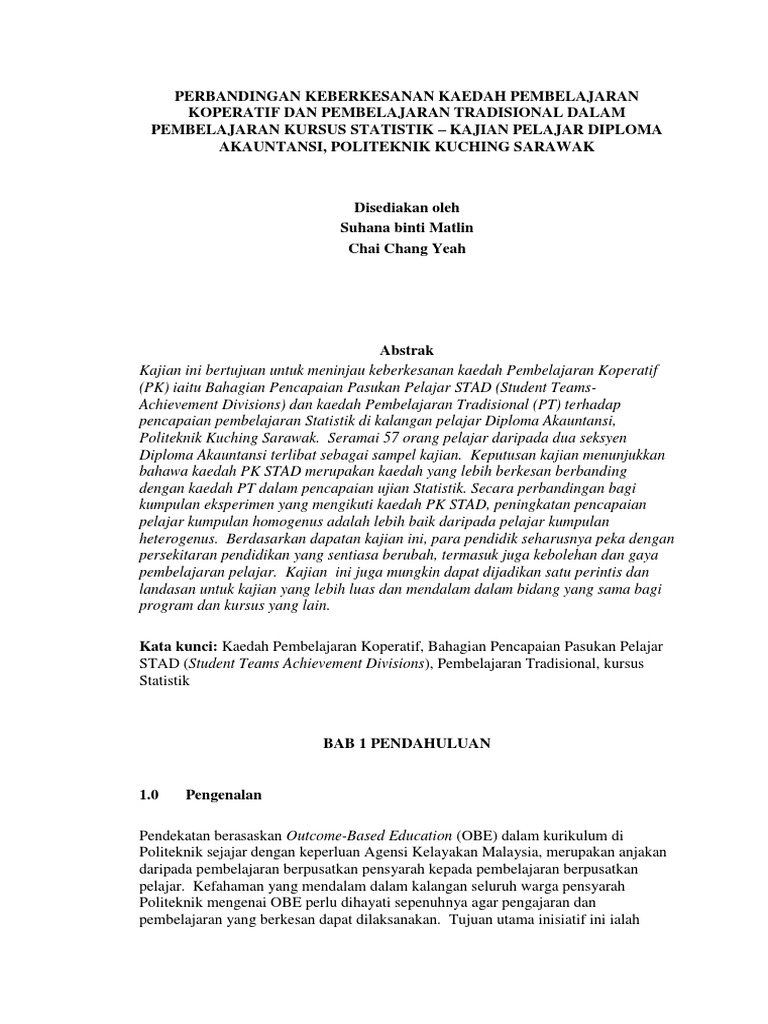 Pembelajaran Koperatif Stad Pdf