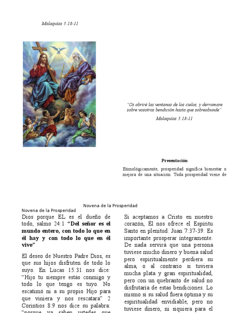 Novena de la Prosperidad Completa | PDF | Oración | Pecado