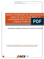 BASES EST+üNDAR DE ADJUDICACI+ôN DIRECTA SELECTIVA PARA LA CONTRATACI+ôN DE SERVICIOS DE CONSULTOR+ìA DE OBRA