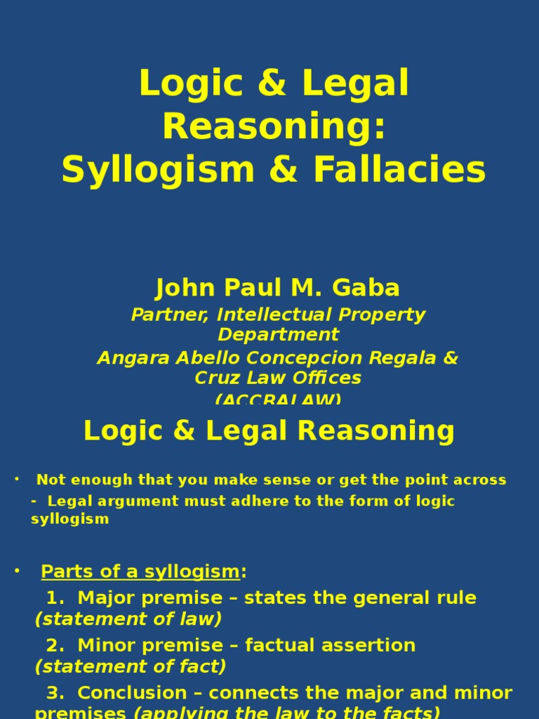 Understanding Legal Fallacies | PDF | Fallacy | Argument