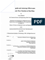 Thesis_Study of Waveguide and Anisotropy Effects Upon SAW Velocity in Thin Films