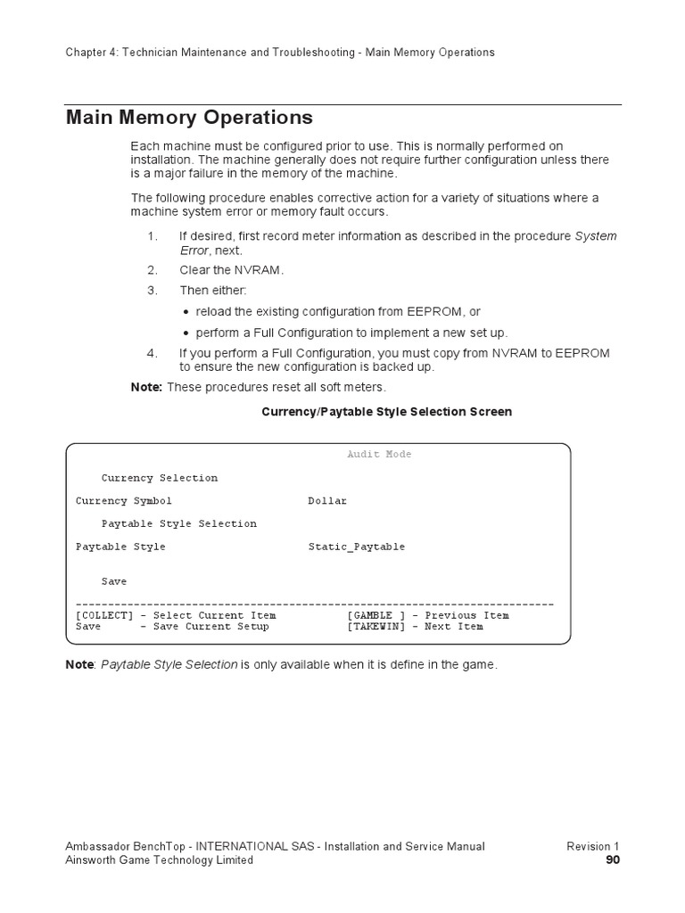 Ainsworth PDF | PDF | Troubleshooting | Computer Data Storage