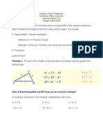 Triangle Inequalities Lesson Plan