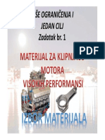 Izbor Materijala VIŠE OGRANIČENJA Zadatak1 - 8.3 Klipnjača Motora Visokih Performansi