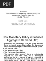 ECO 104 Faculty: Asif Chowdhury: The Influence of Monetary & Fiscal Policy On Aggregate Demand (Part 1) (Ch:21 P.O.M.E)