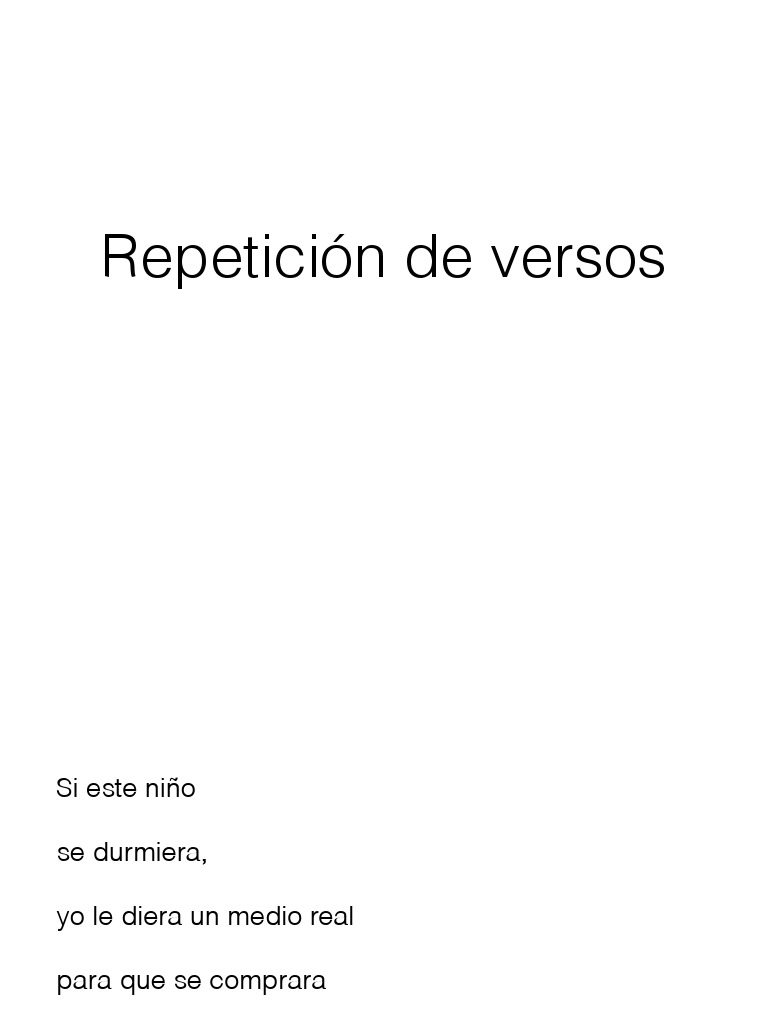 Repetición de Versos /R/ Suave | PDF
