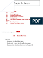 Chapter 6 - Arrays: Outline