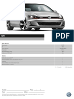 Ficha Técnica Golf GTI 2014