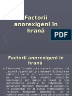 Factorii Anorexigeni in Hrana