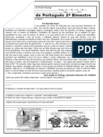 Avaliação Português 8º Anos 2º Bimestre Formatada