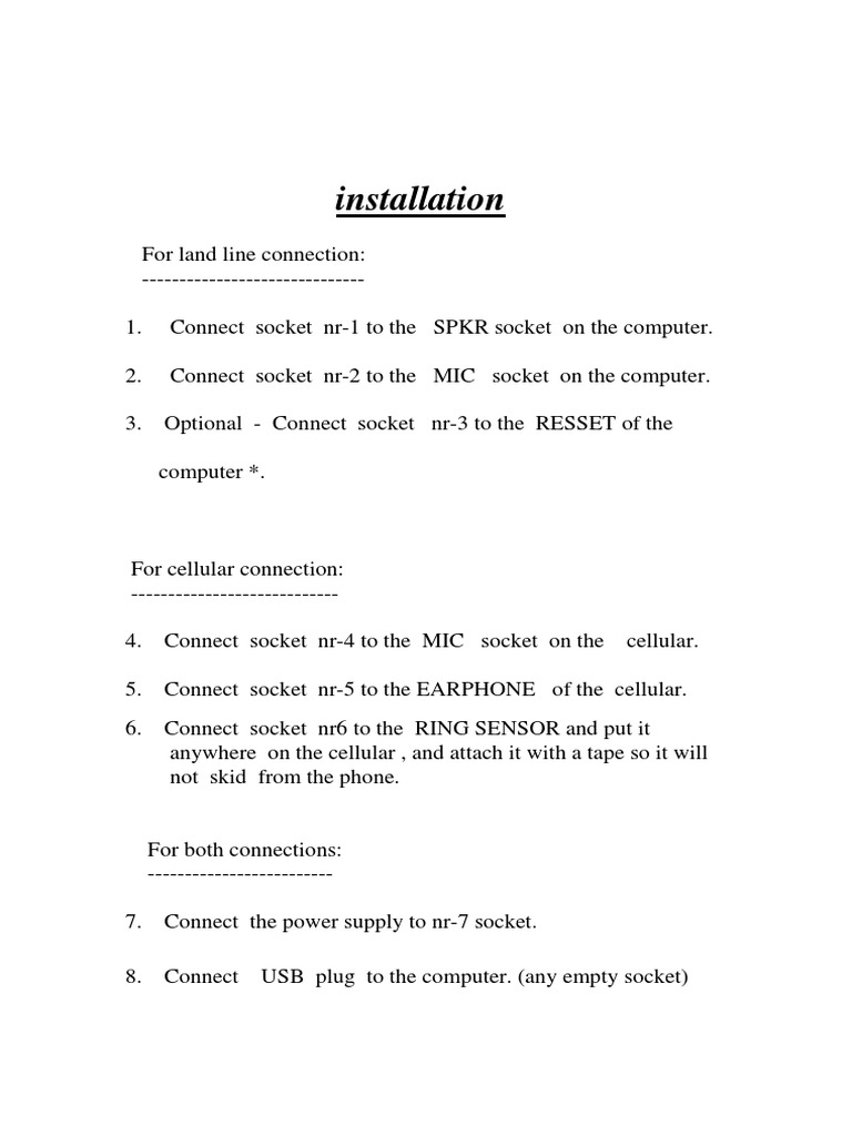 Rylwy Manual | Electrical Connector | Telephone
