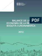 Balance Completo de Economía Región Bogota-Cundinamarca 2013.