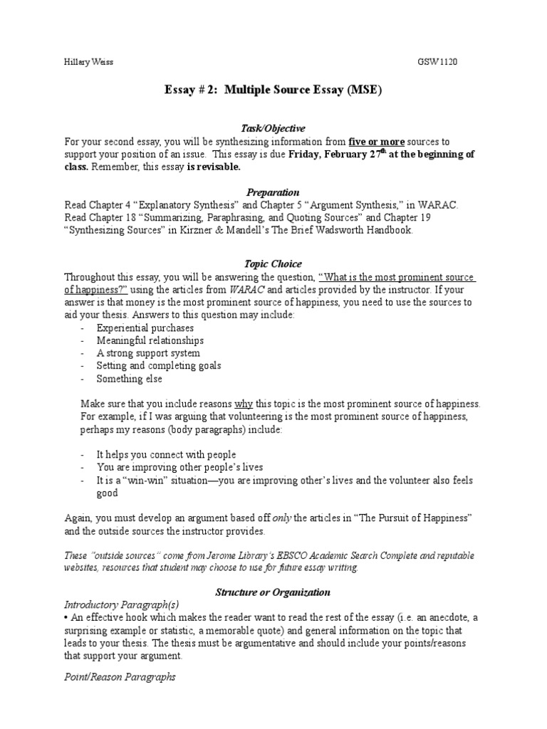 Proper essay format example image