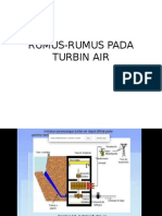 Rumus-Rumus Pada Turbin Air