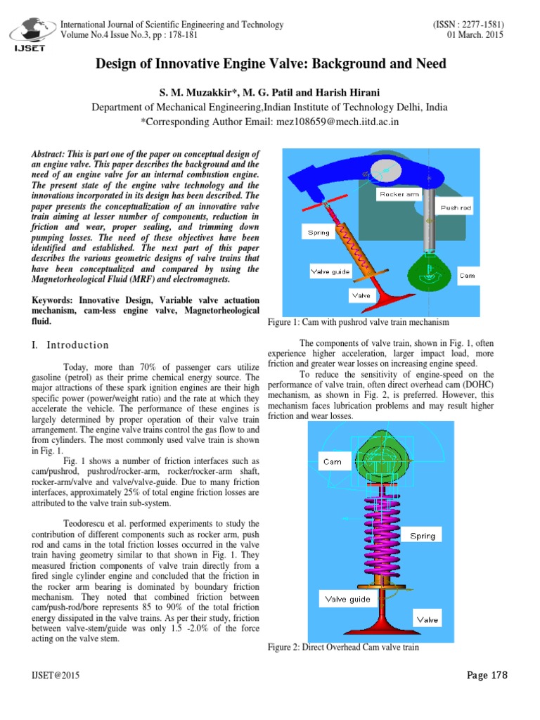 Design of Innovative Engine Valve: Background and Need | PDF | Internal ...