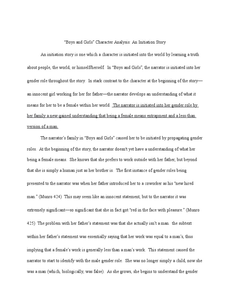 Gender Roles: A Literary Analysis