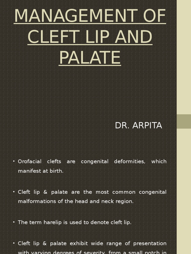 Comprehensive guide to cleft lip and palate management | PDF | Facial ...