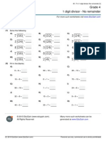Grade4 1 Digit Divisor No Remainder PDF