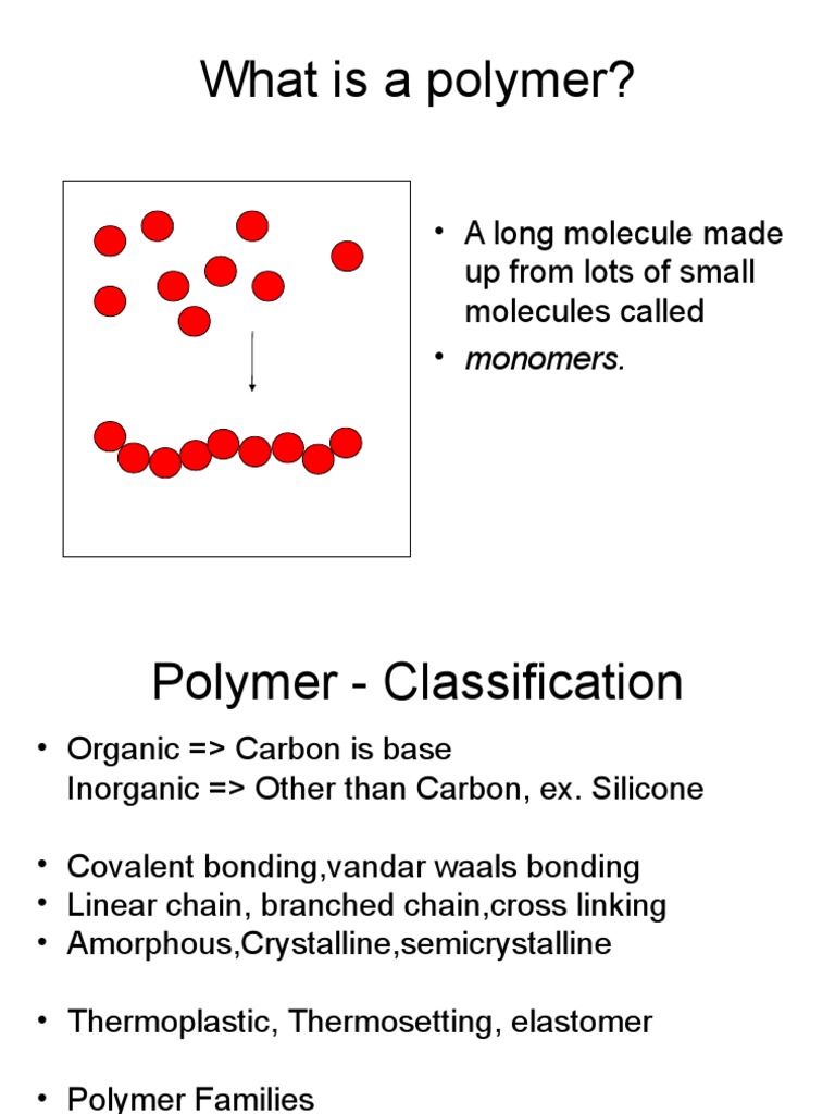Basics of Polymer | PDF | Polymers | Polyethylene