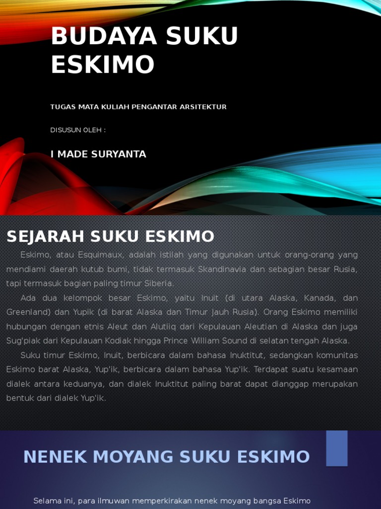 Budaya Suku Eskimo