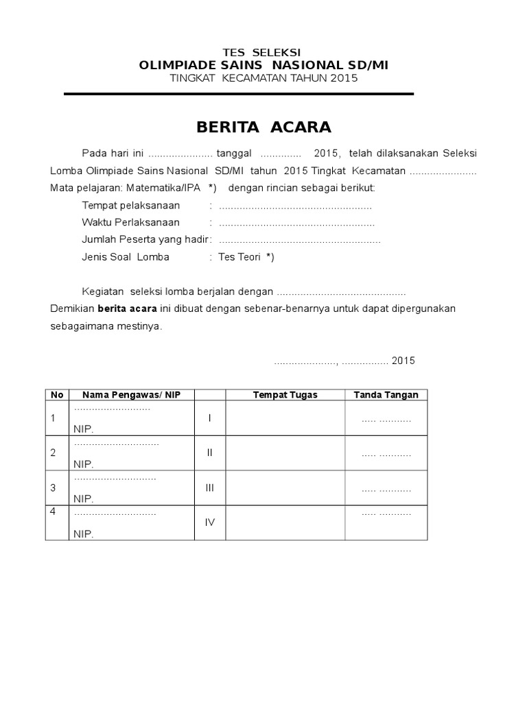 Berita Acara Pemenang Lomba Karya Tulis Ilmiah Tahun 2019 Hmj Teknik Sipil