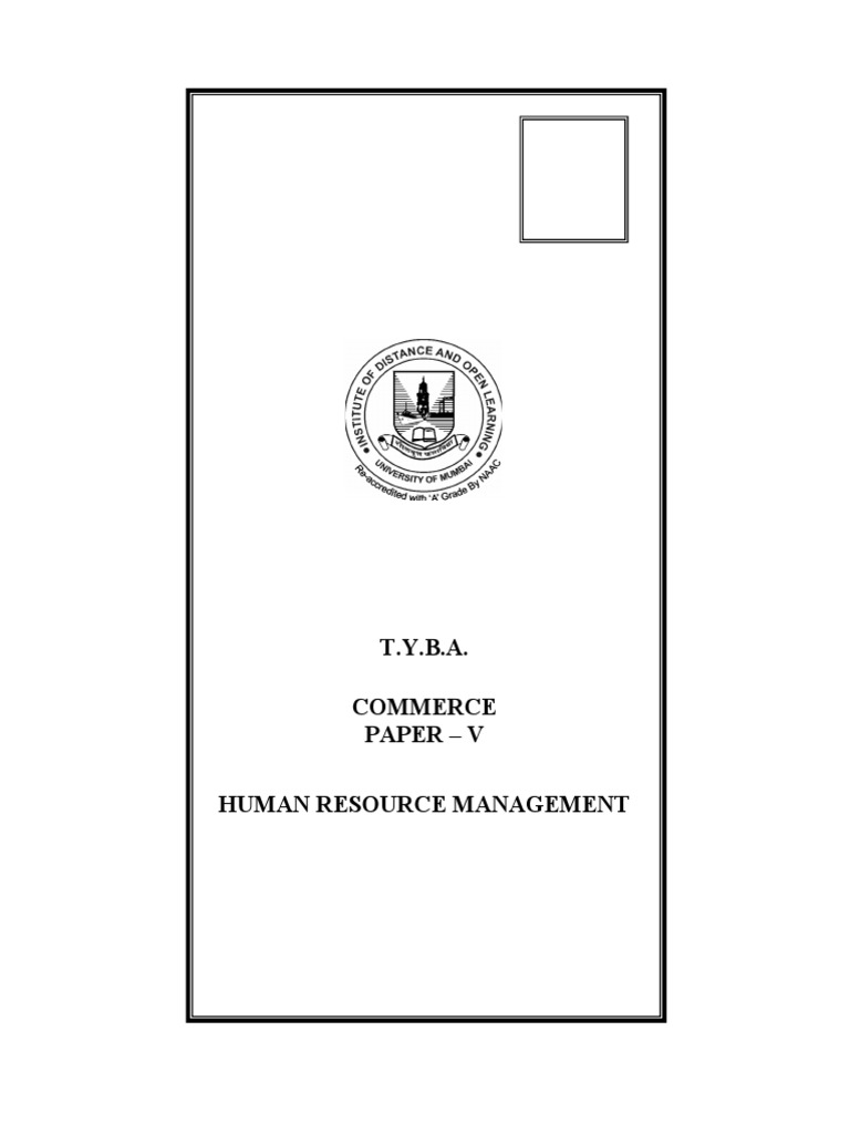 HRM Notes PDF | PDF | Human Resource Management | Human Resources