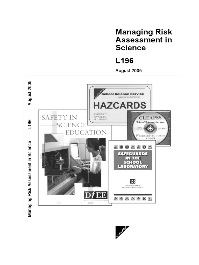 Managing Risks in Science L196 | PDF | Occupational Safety And Health ...