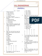 Civil Engineering (Paper-I) Objective Questions