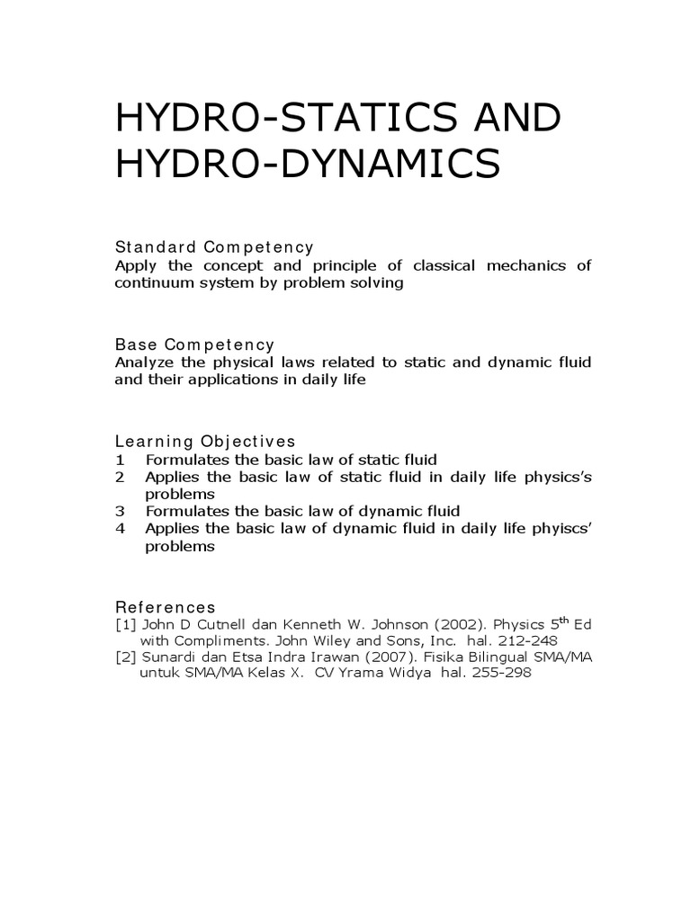 6 Hydro Static Dynamic | PDF | Foreign Language Studies | Teaching ...
