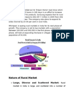 Nature of Rural Market: Large, Diverse and Scattered Market