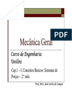 Conceitos Básicos - Sistemas de Forças