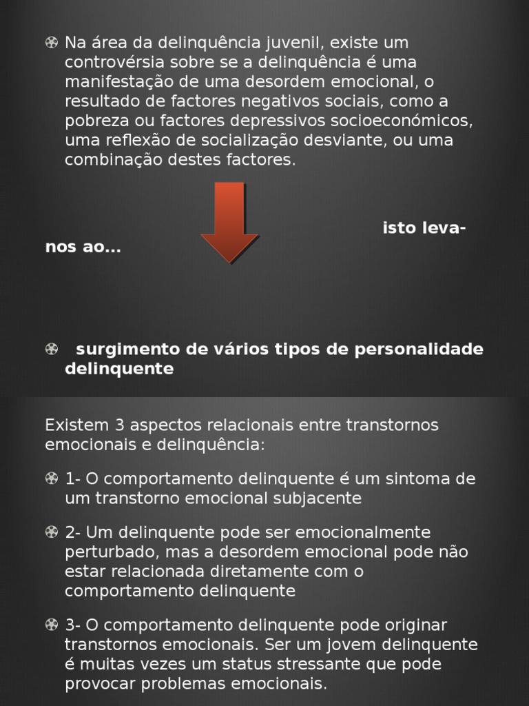 Tipos de Personalidade Delinquente Juvenil | PDF | Psicopatia ...