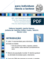 Alimentos Para Indivíduos Intolerantes a Lactose - Apresentação