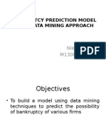 Bankruptcy Prediction Model Using Data Mining Approach: Nikhil P V M130007MS