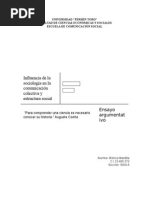 Influencia de La Sociología en La Comunicación Colectiva y Estructura Social Listo