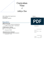 Curriculum Vitae: Aditya Das