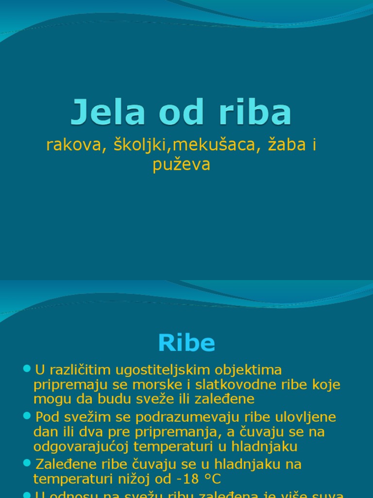 Jela Od Riba | PDF