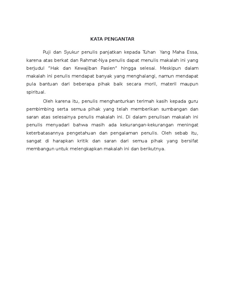 Makalah Hak Dan Kewajiban Pasien